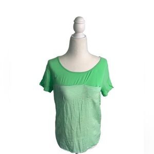 Splendid Striped Pocket Green Blouse sz S